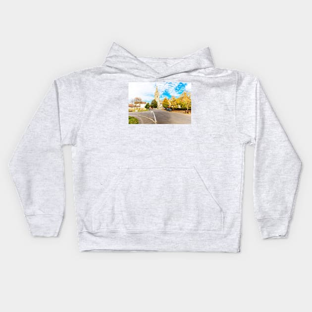 Heckington Village And St Andrew's Church Kids Hoodie by tommysphotos